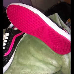 Pink and Black Men’s Vans Shoes (Size 9)